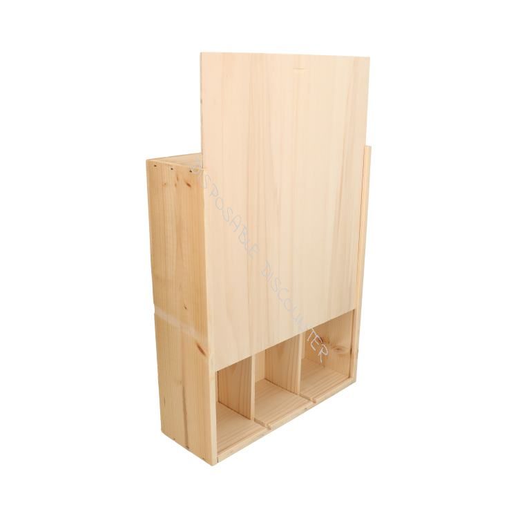 Houten kistje : KIST VOOR 3 FL. BelBul