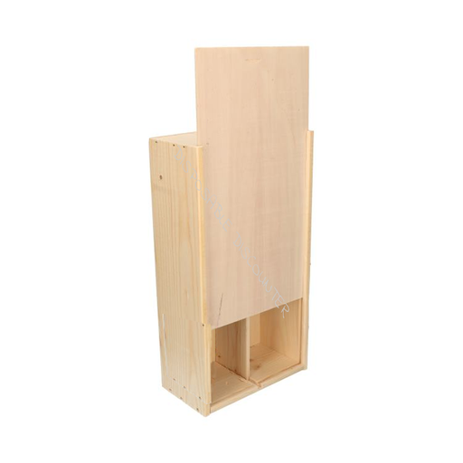 [200- 10764] Houten kistje : KIST VOOR 2 FL. BelBul